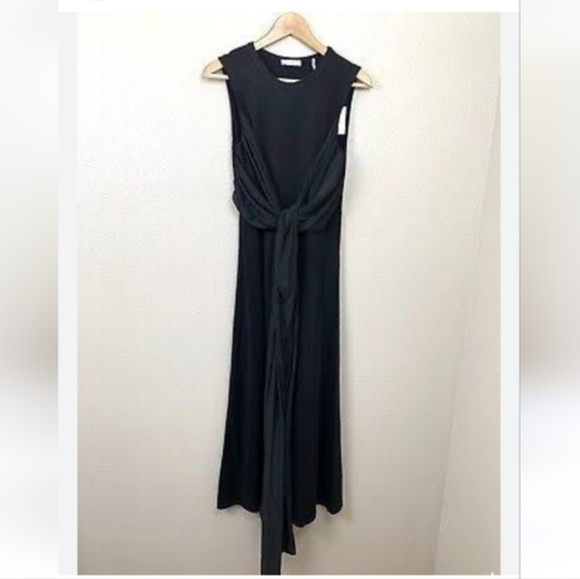 NWOT Sandro Paris Trudy stretch knit with sash maxi dress - Picture 1 of 8